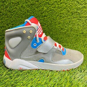 Adidas Roadhouse Womens Size 7 Gray Blue Red Basketball Running Shoes Sneakers
